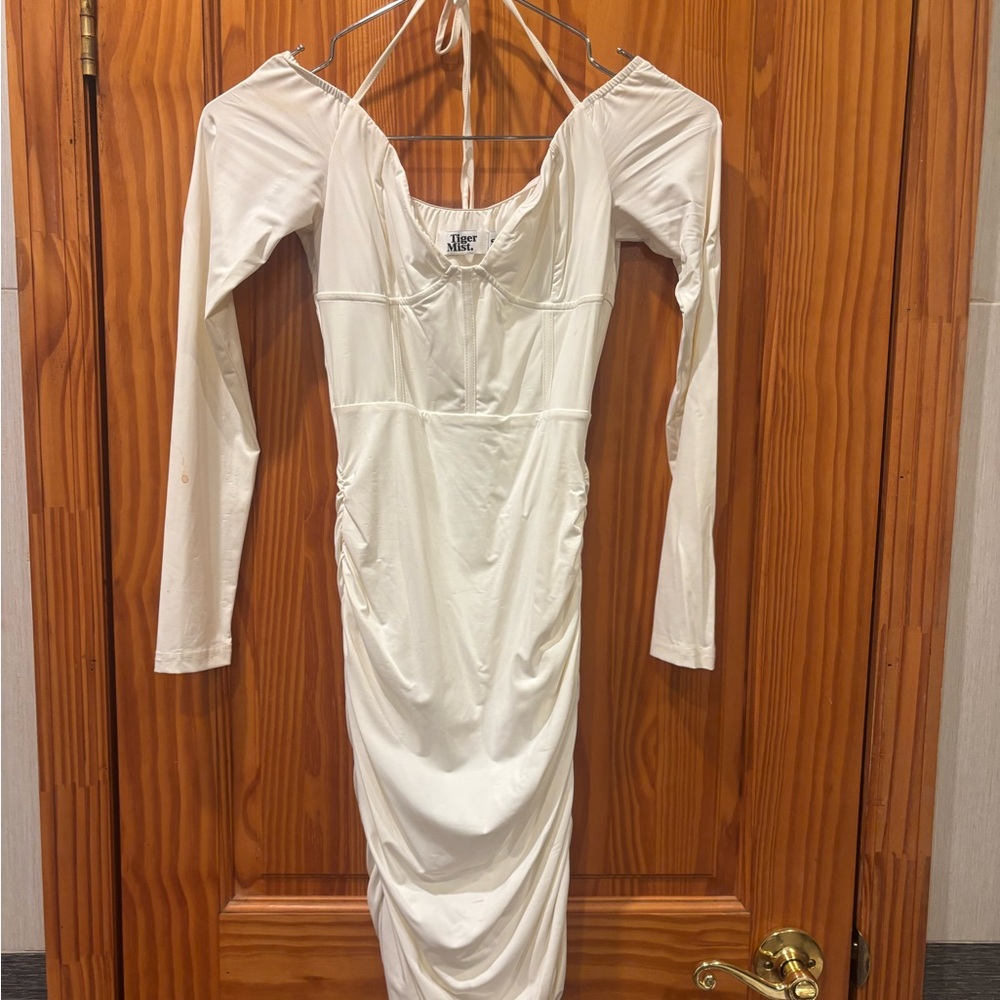 Tiger Mist Off-White Long Sleeve Dress